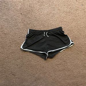 Black and white athletic shorts